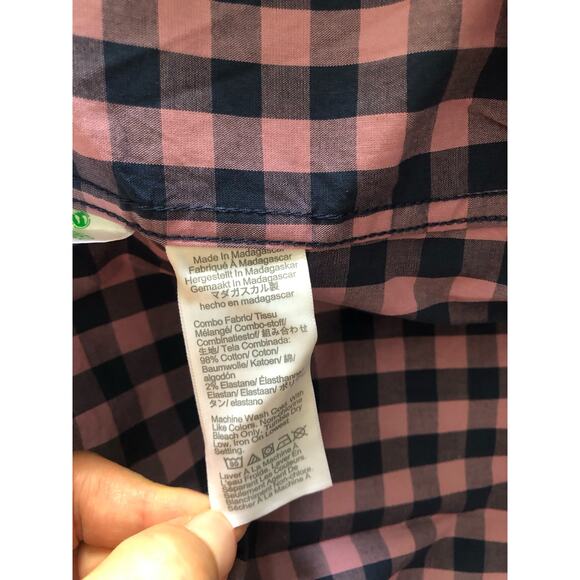 New J.Crew Flex Washed Slim Men Button Up Purple Blue Shirt Size Large - Picture 7 of 10